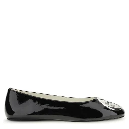 Black Calf Leather Bos Taurus Ballet Flats
