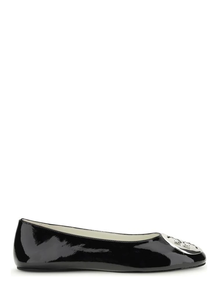 Black Calf Leather Bos Taurus Ballet Flats