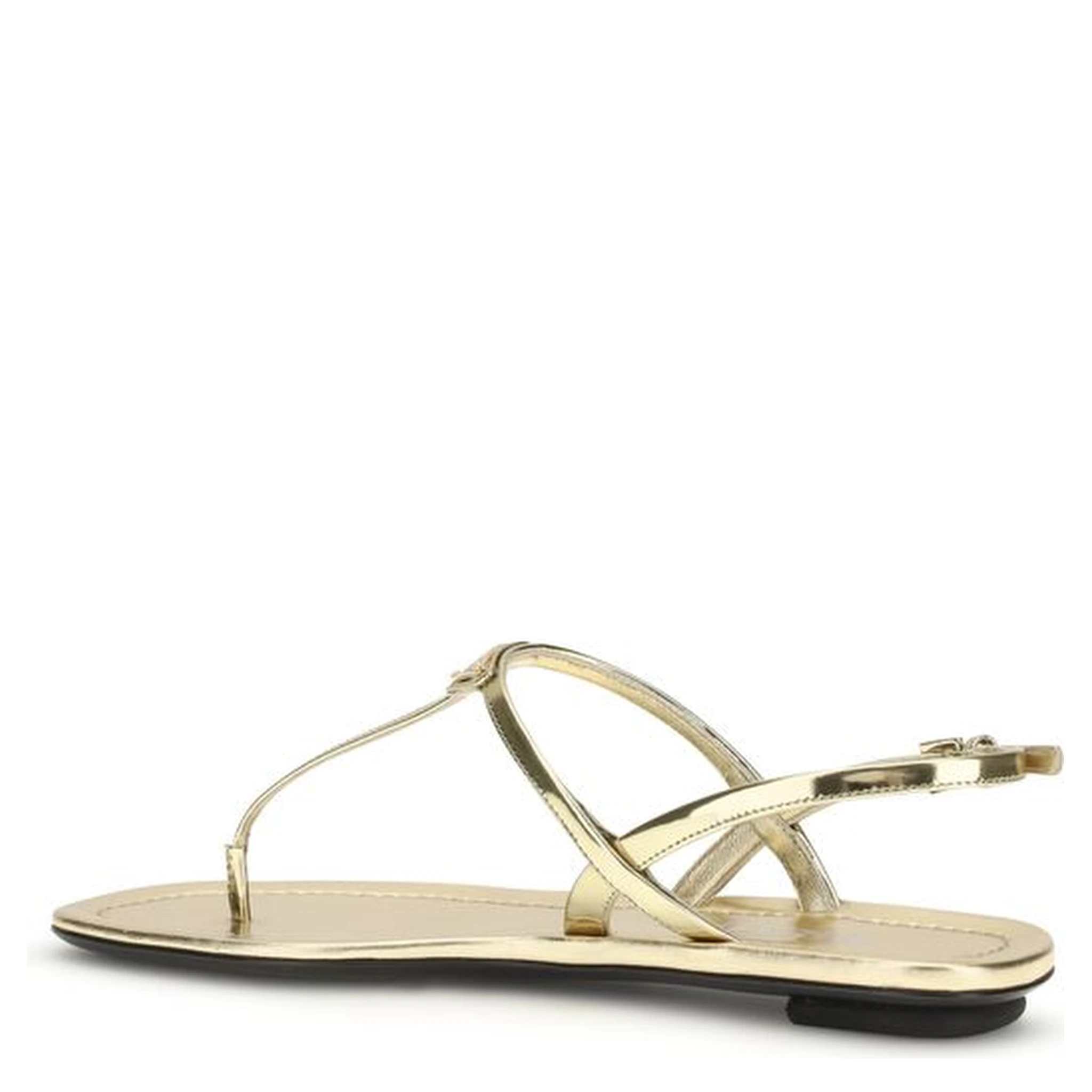 Silver Calf Leather Bos Taurus Flat Sandals