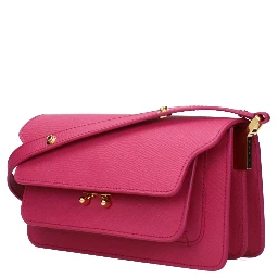 Pink Leather Shoulder Bag