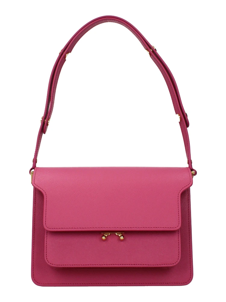 Pink Leather Shoulder Bag