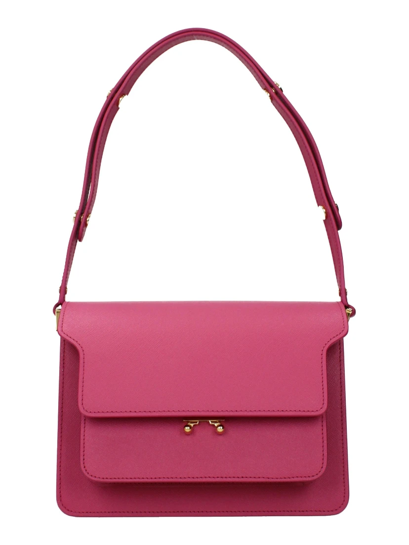 Pink Leather Shoulder Bag
