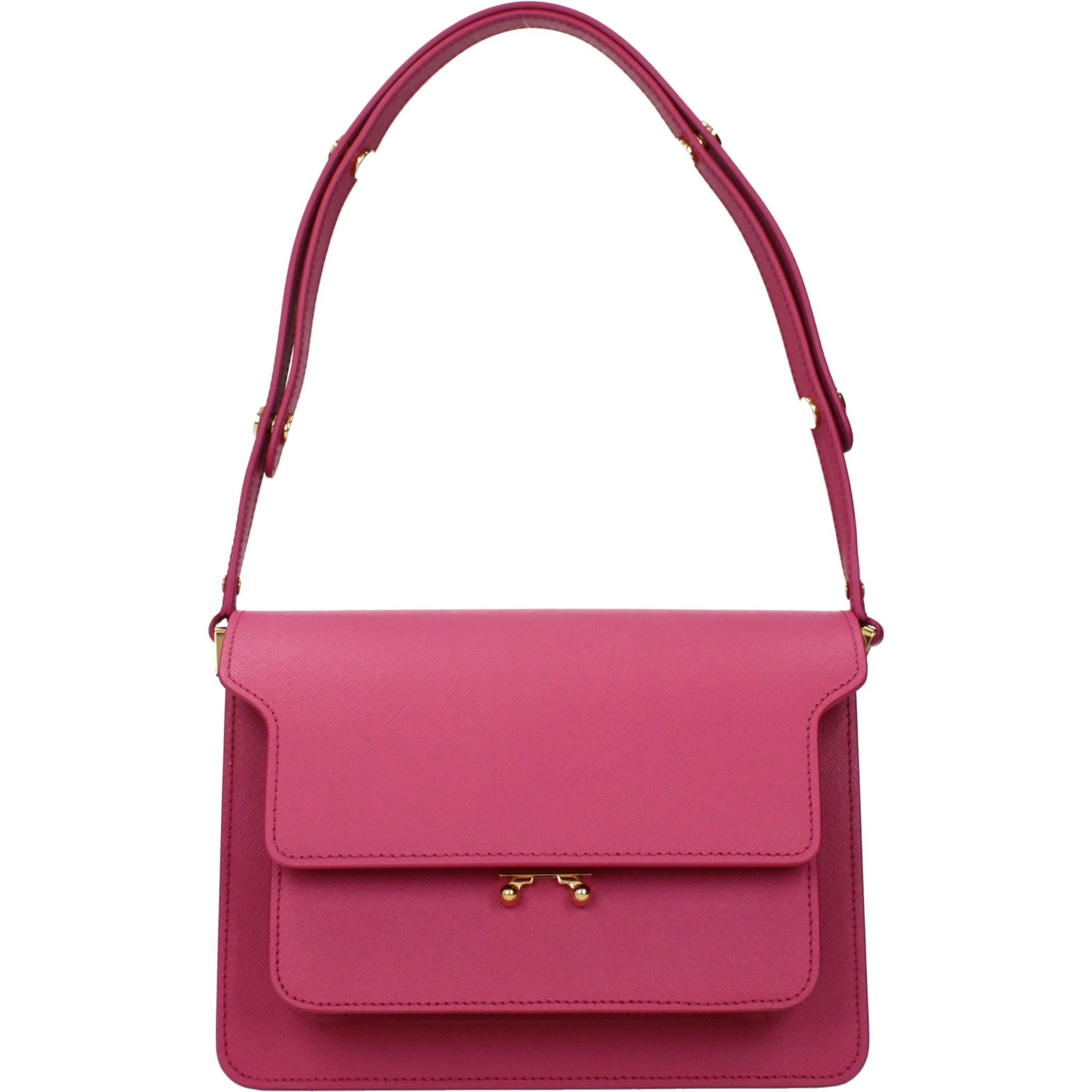 Pink Leather Shoulder Bag