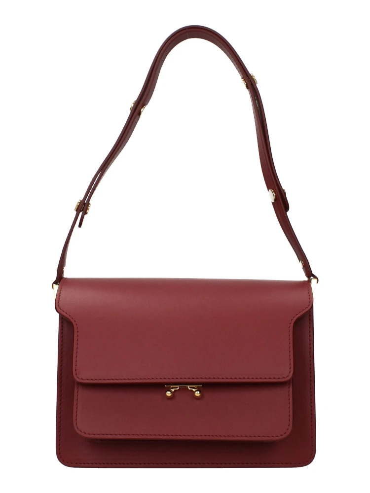 Red Leather Shoulder Bag
