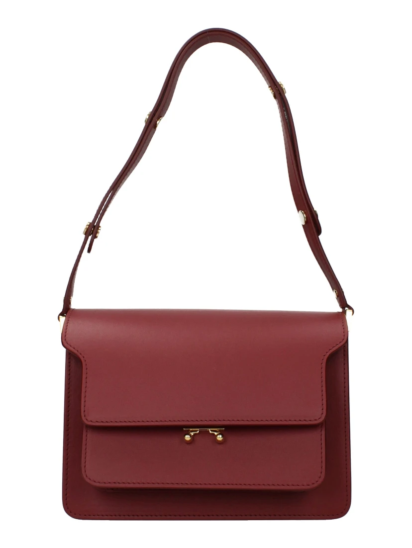 Red Leather Shoulder Bag