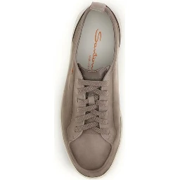 Beige Calf Leather Bos Taurus Low Top Sneakers
