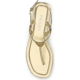 Silver Calf Leather Bos Taurus Flat Sandals