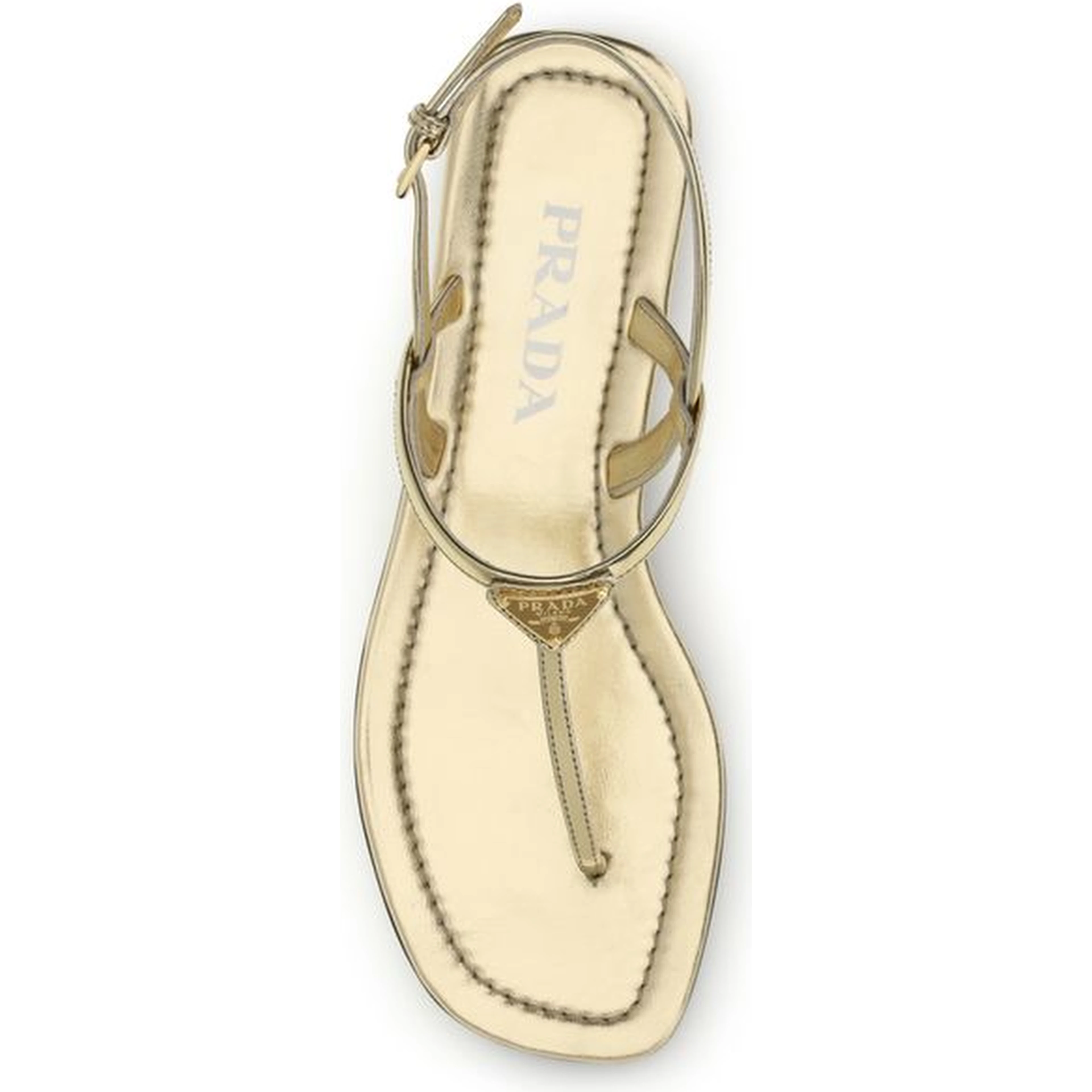 Silver Calf Leather Bos Taurus Flat Sandals