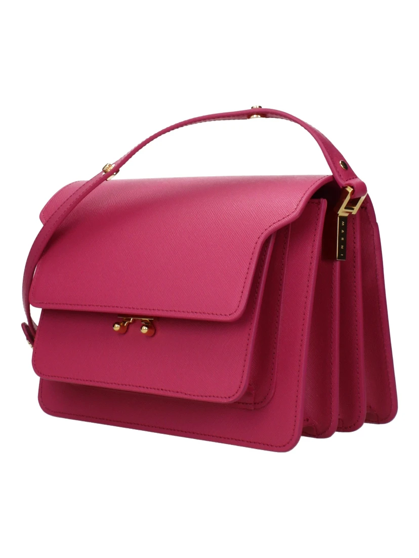 Pink Leather Shoulder Bag