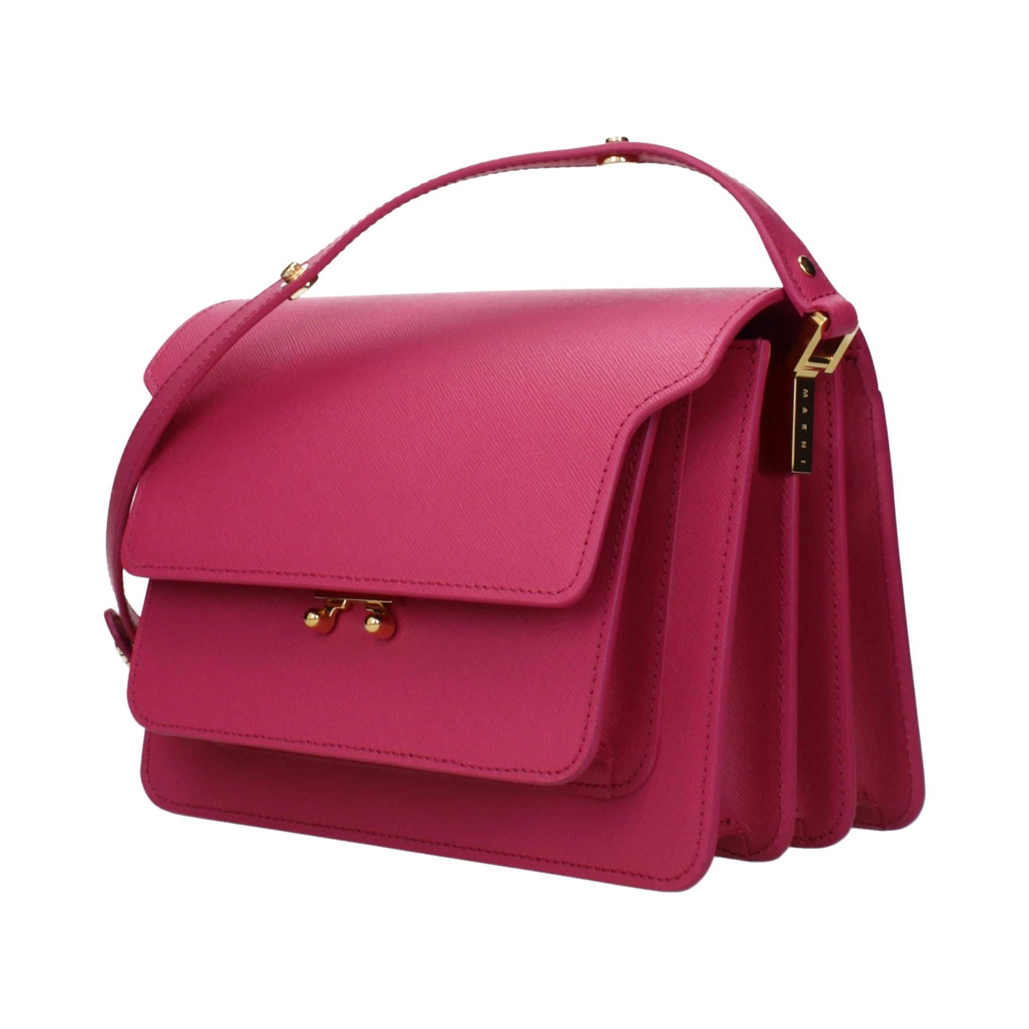 Pink Leather Shoulder Bag