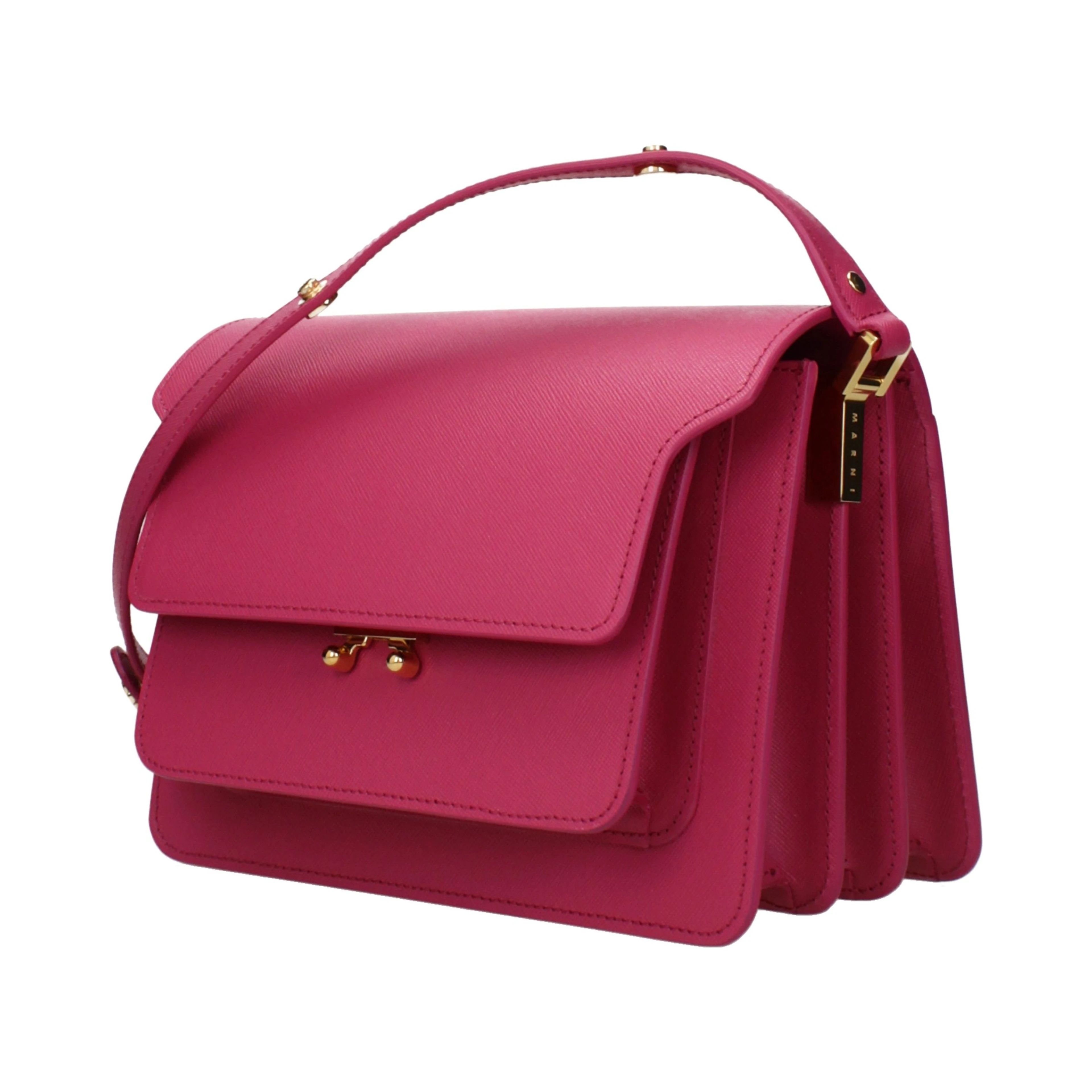 Pink Leather Shoulder Bag