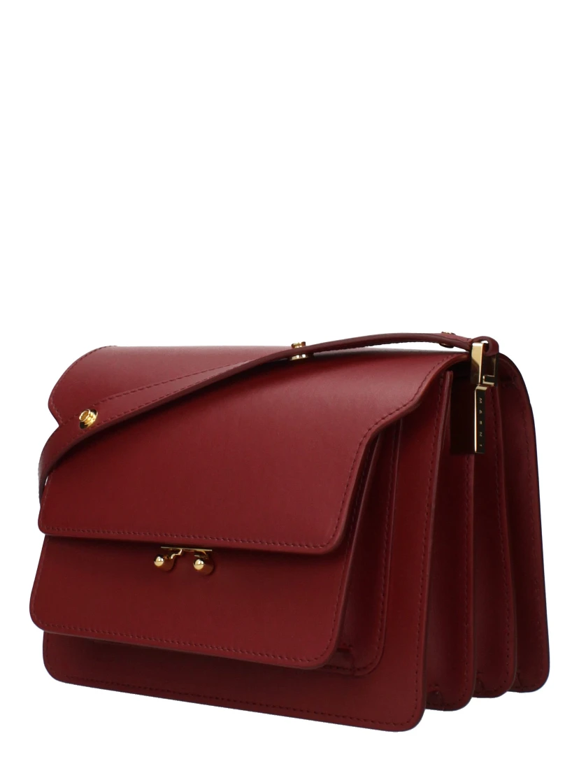 Red Leather Shoulder Bag