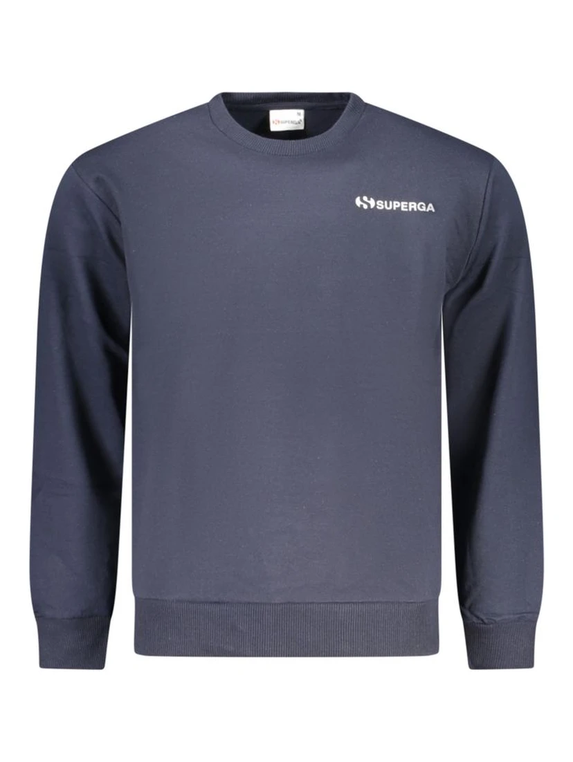 Blue Cotton Men's Sweatshirt