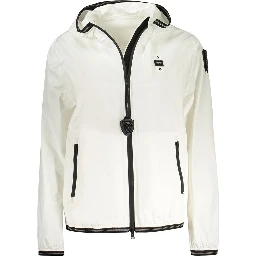 White Elastane Shell Jacket