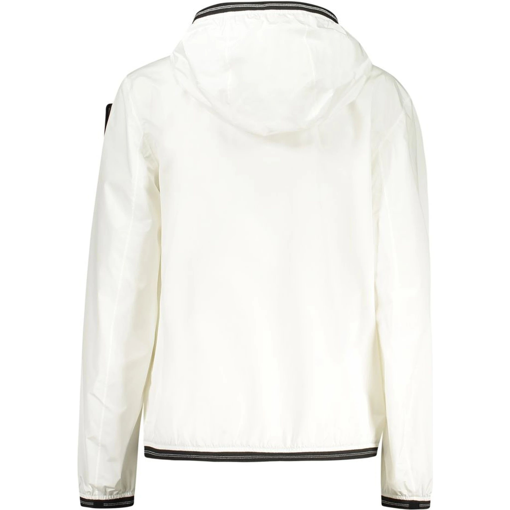 White Elastane Shell Jacket