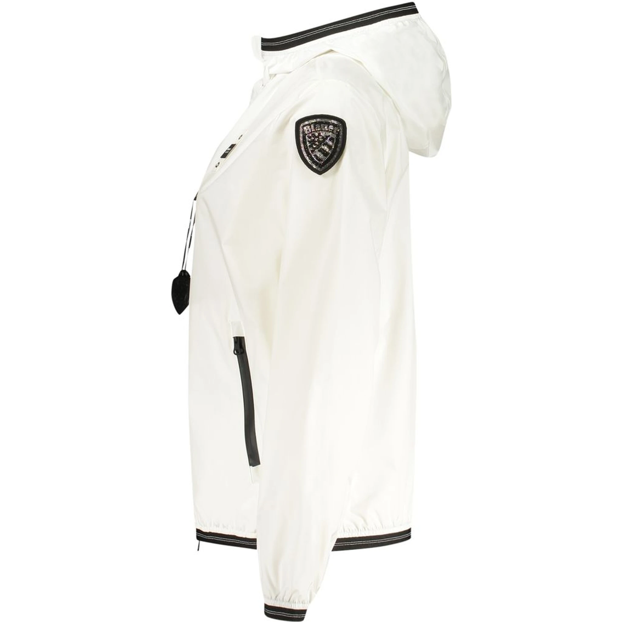 White Elastane Shell Jacket