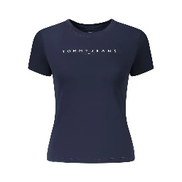 Blue Cotton Women T-Shirt