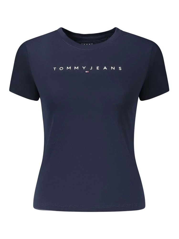 Blue Cotton Women T-Shirt