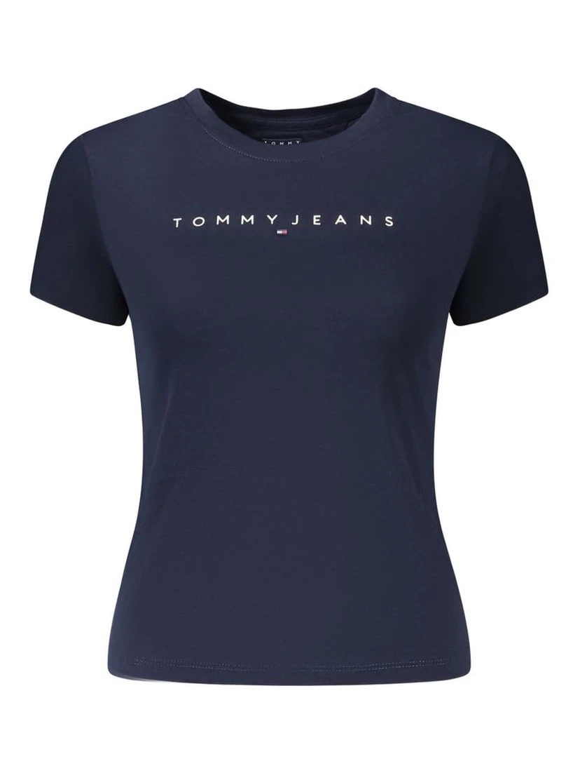 Blue Cotton Women T-Shirt