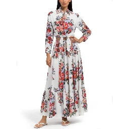 تنورة طويلة بنقشة زهور