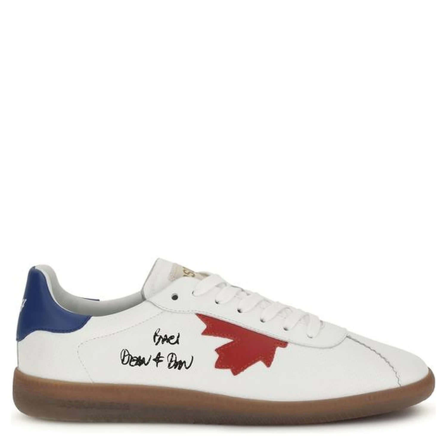 White Calf Leather Bos Taurus Chunky Sneakers
