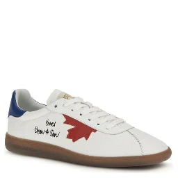 White Calf Leather Bos Taurus Chunky Sneakers
