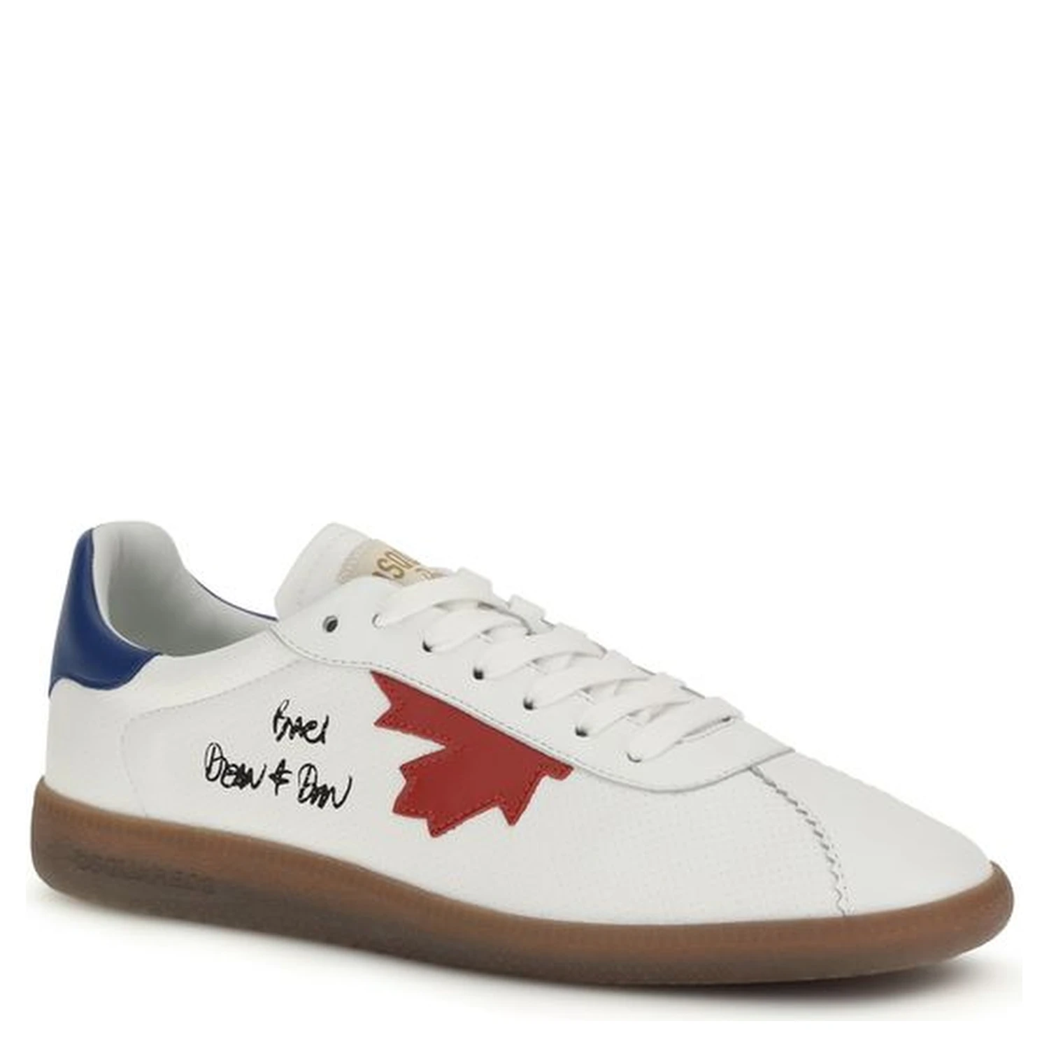 White Calf Leather Bos Taurus Chunky Sneakers