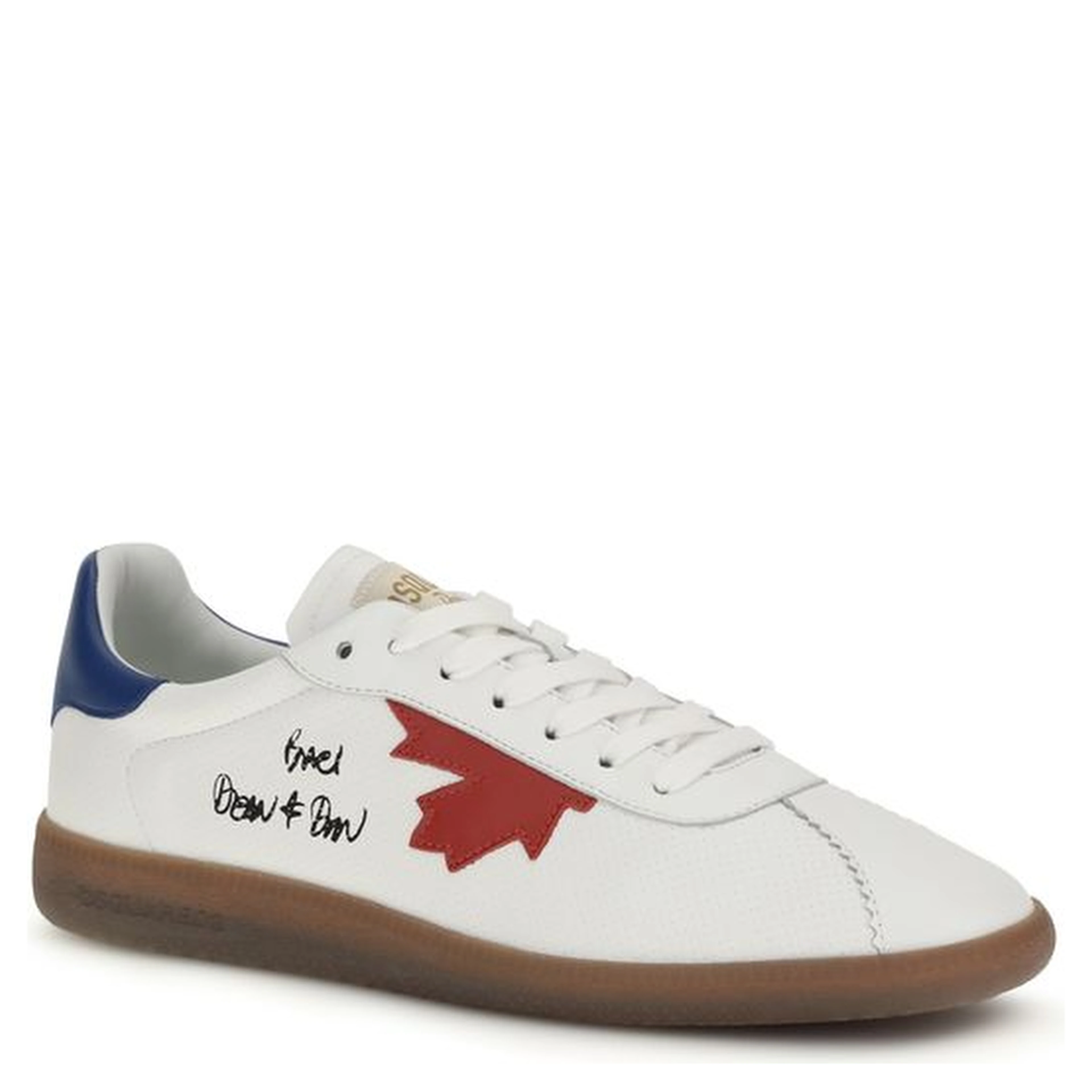 White Calf Leather Bos Taurus Chunky Sneakers