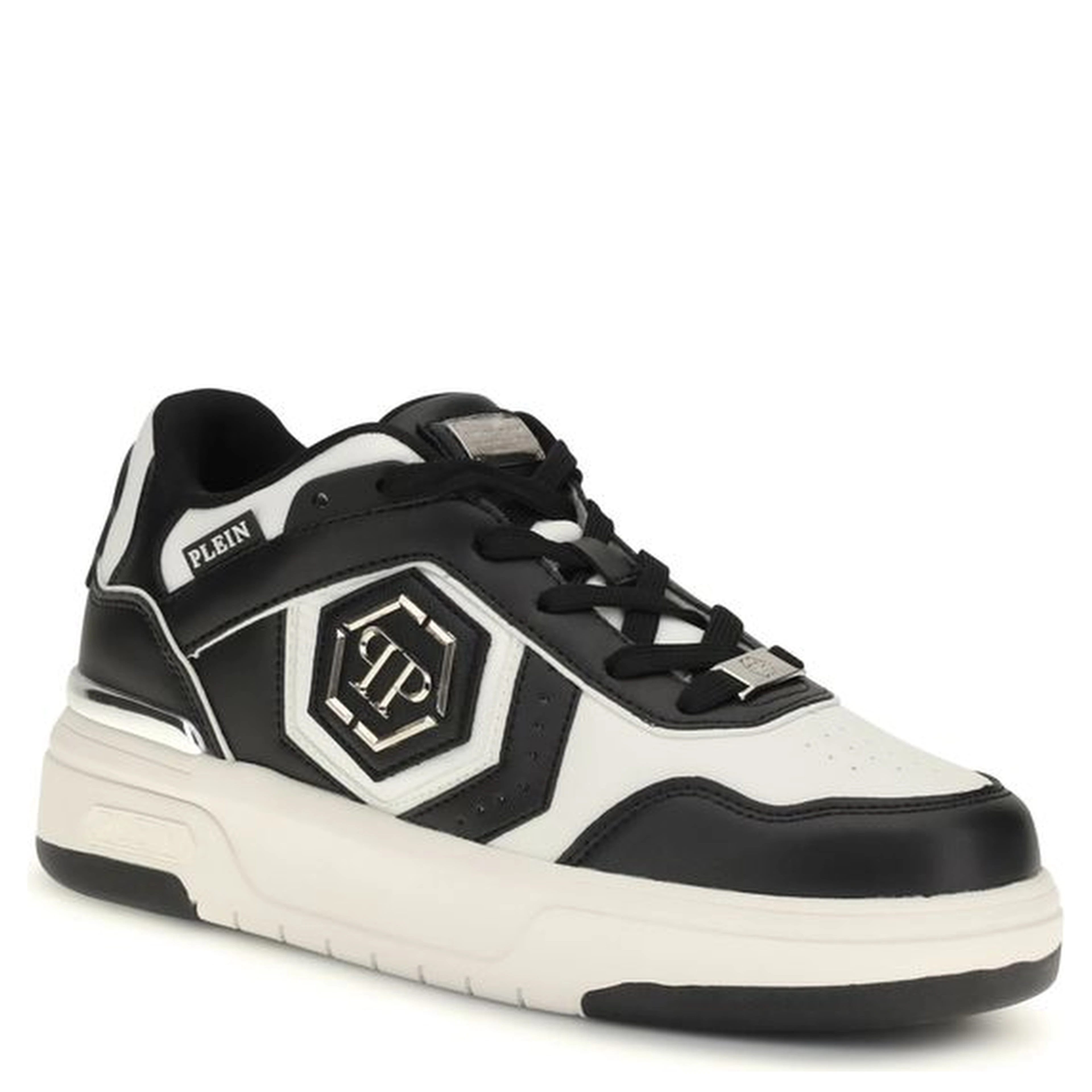 Black Calf Leather Bos Taurus Athletic Sneakers