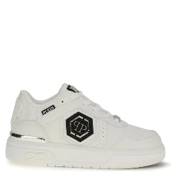 White Calf Leather Bos Taurus Athletic Sneakers