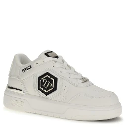 White Calf Leather Bos Taurus Athletic Sneakers