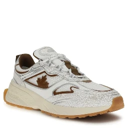 White Calf Leather Bos Taurus Athletic Sneakers