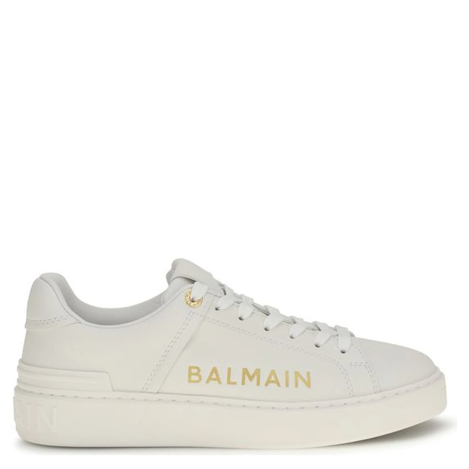 White Calf Leather Bos Taurus Low Top Sneakers