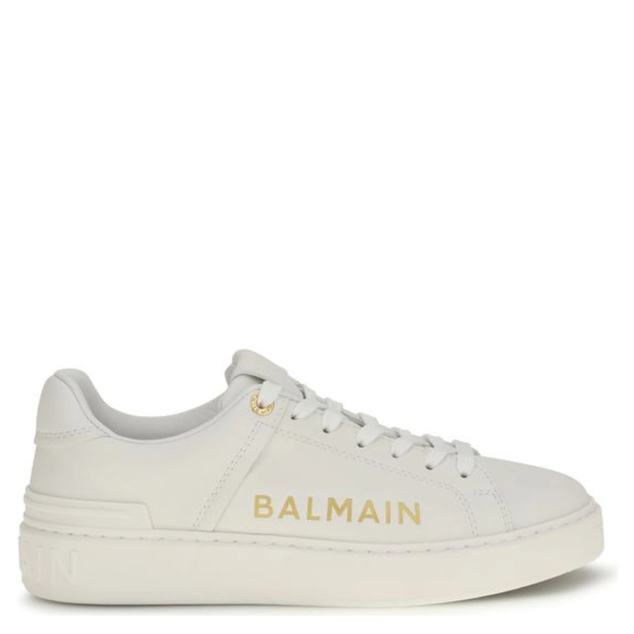 White Calf Leather Bos Taurus Low Top Sneakers