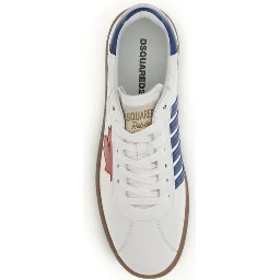 White Calf Leather Bos Taurus Chunky Sneakers
