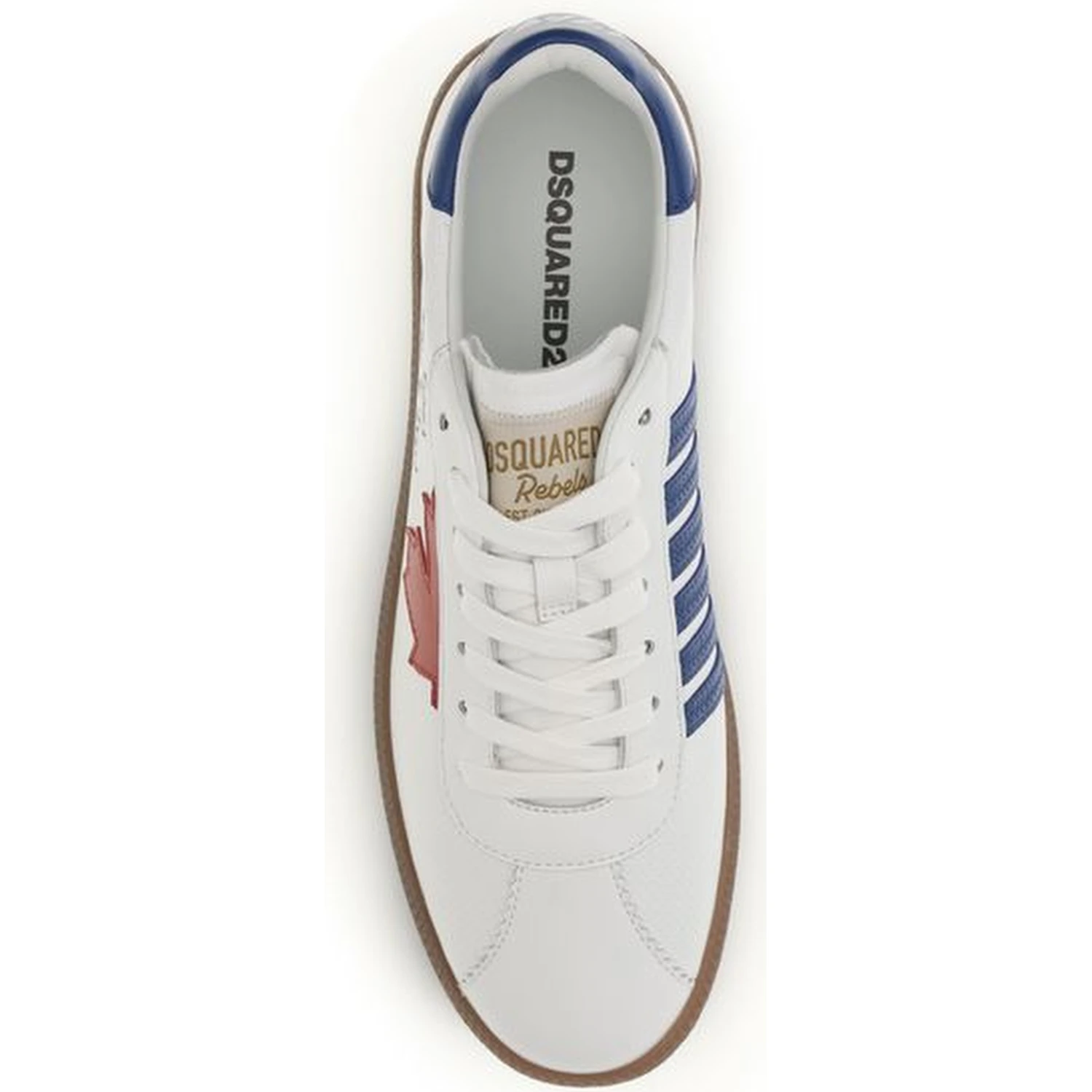 White Calf Leather Bos Taurus Chunky Sneakers