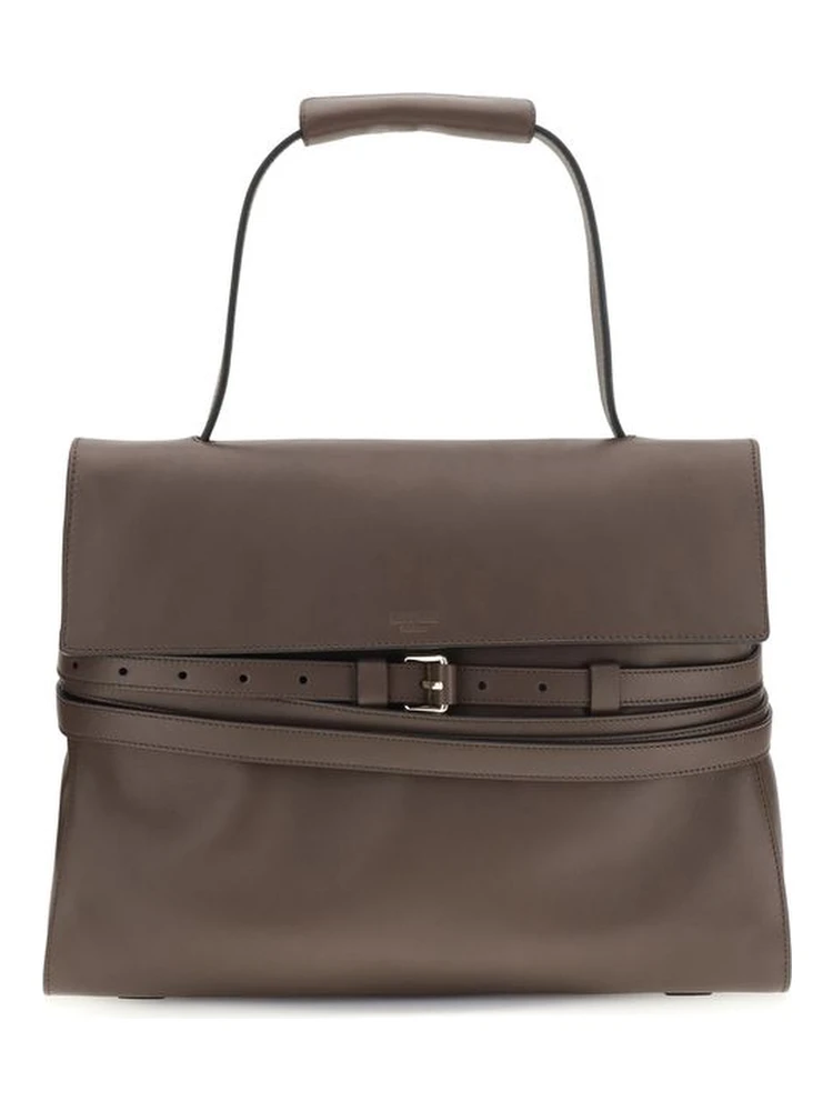 Brown Calf Leather Bos Taurus Handbag