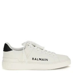 White Calf Leather Bos Taurus Low Top Sneakers