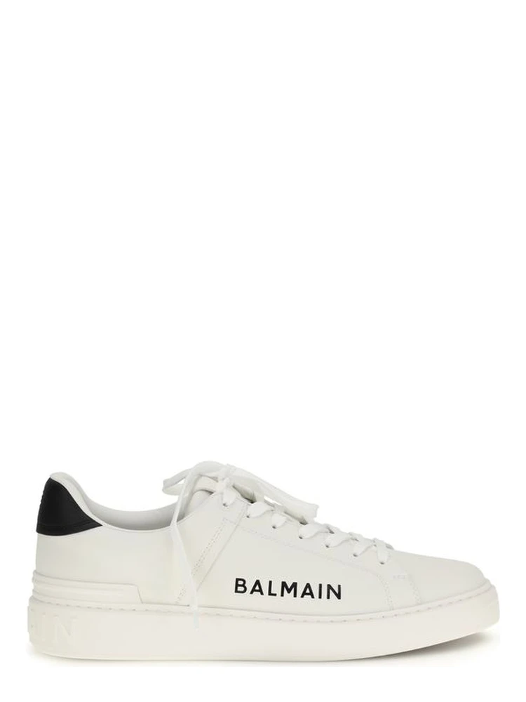 White Calf Leather Bos Taurus Low Top Sneakers