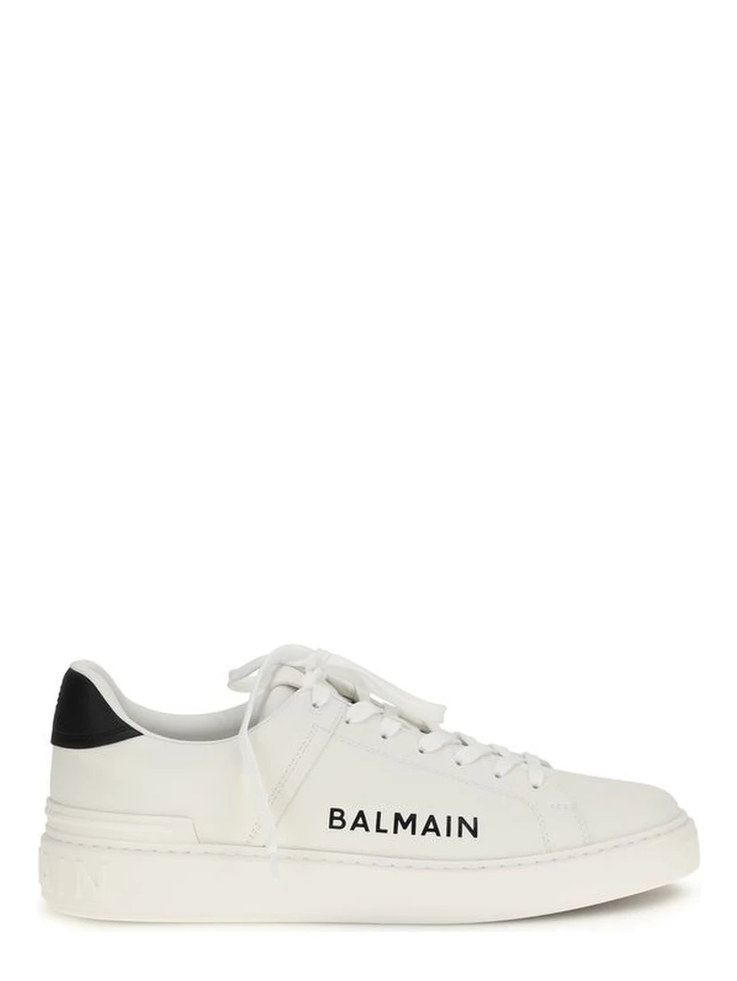 White Calf Leather Bos Taurus Low Top Sneakers