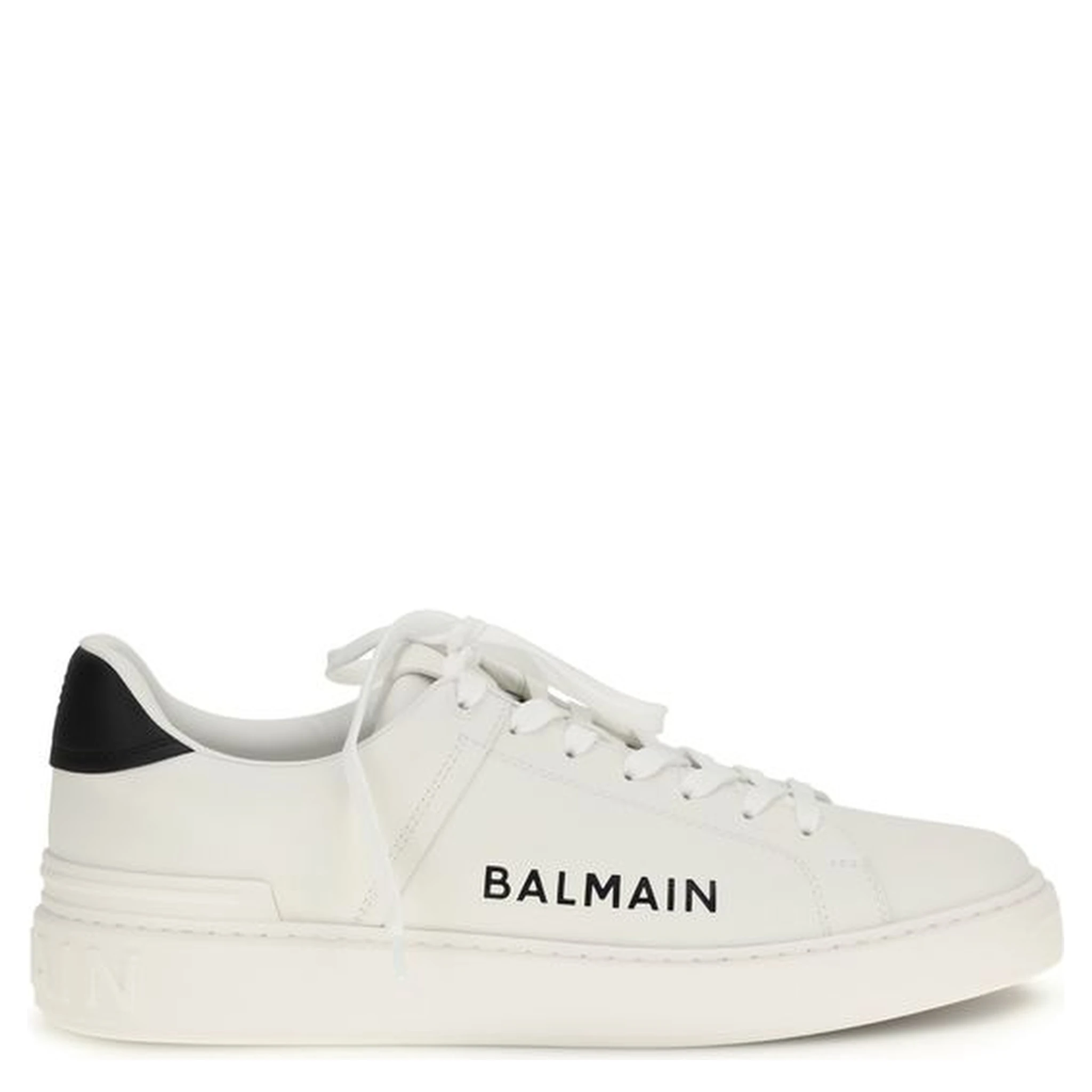 White Calf Leather Bos Taurus Low Top Sneakers