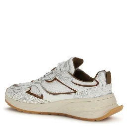 White Calf Leather Bos Taurus Athletic Sneakers