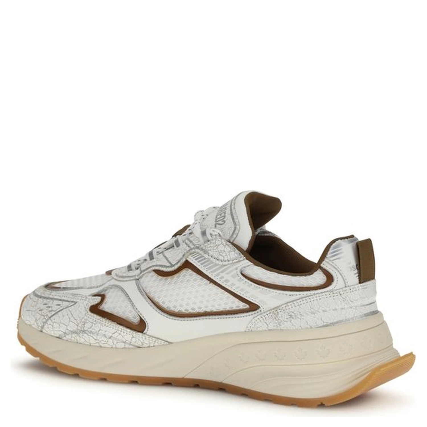 White Calf Leather Bos Taurus Athletic Sneakers