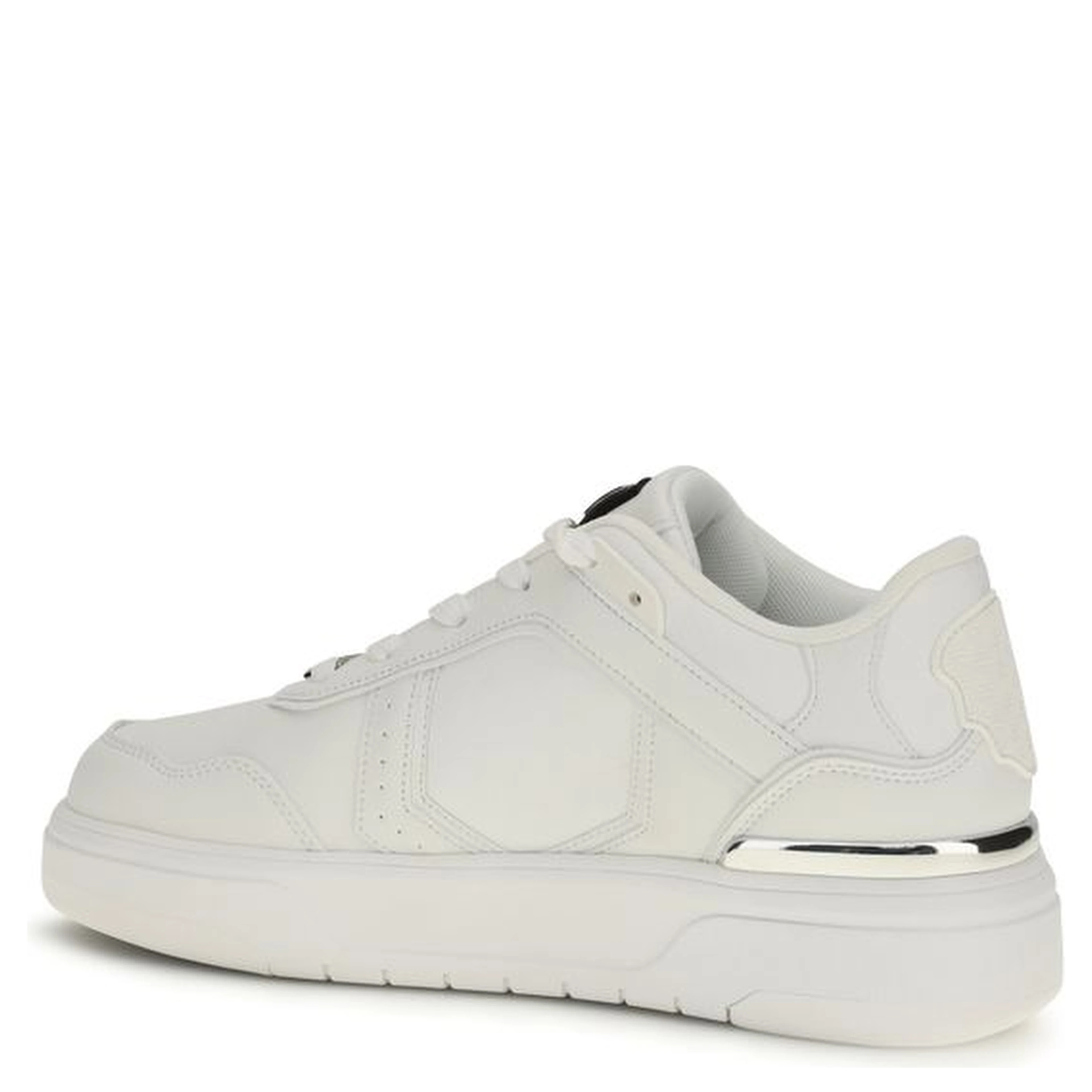 White Calf Leather Bos Taurus Athletic Sneakers
