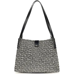 Black Cotton Shoulder Bag