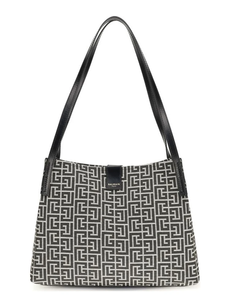 Black Cotton Shoulder Bag