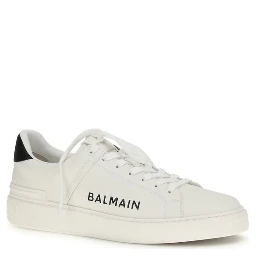 White Calf Leather Bos Taurus Low Top Sneakers