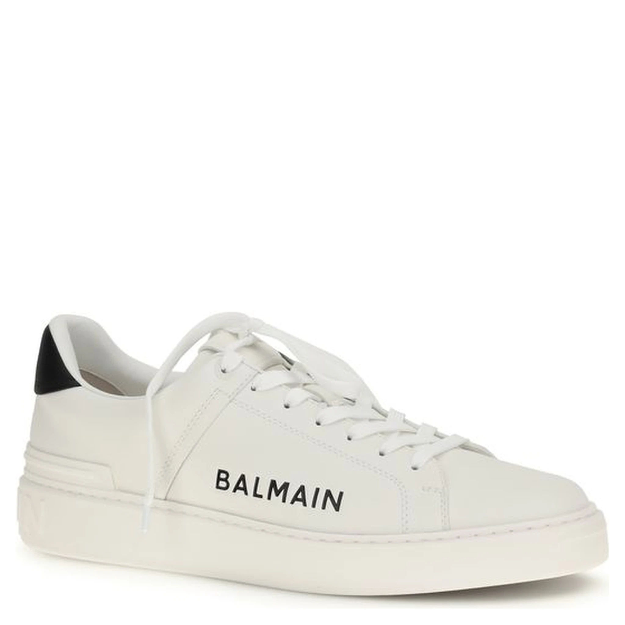 White Calf Leather Bos Taurus Low Top Sneakers