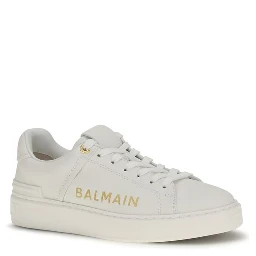 White Calf Leather Bos Taurus Low Top Sneakers