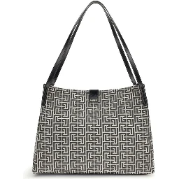 Black Cotton Shoulder Bag